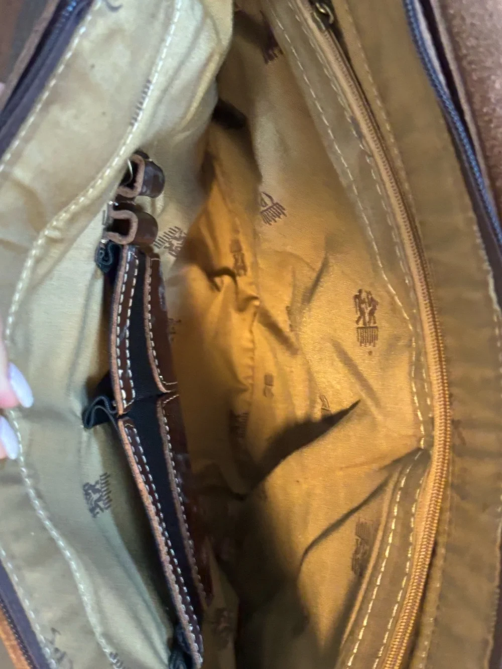 Beautiful vintage handtooled leather messenger bag
